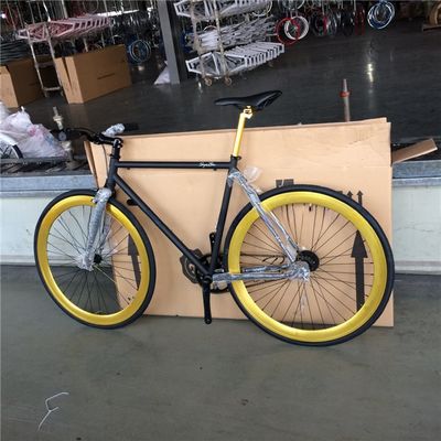 Material de horquilla acero personalizar velocidad única color blanco Bici Fixie Bike para adultos