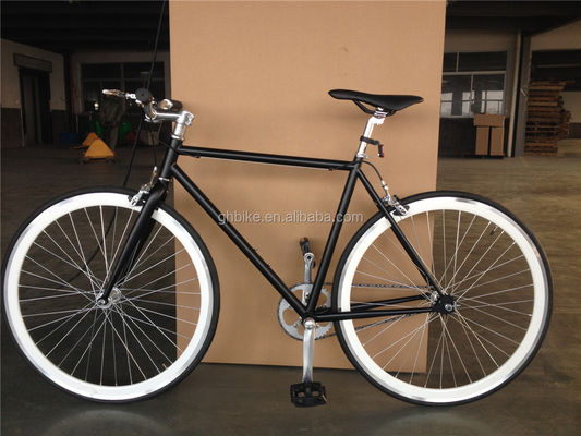 Bicicleta fija de pedal ordinaria 700c Bicicleta de velocidad fija de velocidad única con freno doble V