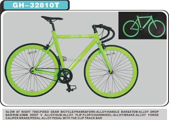 Bicicleta de engranaje fijo de aleación de aluminio 700C personalizada con peso brillante de 13 kg y color Pantone