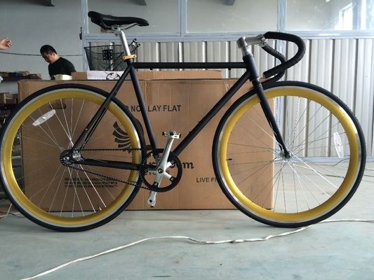 13 kg de peso bruto de la cinta de conducción de la bicicleta de engranaje fijo con Hi-Ten marco de acero y diseño de estilo