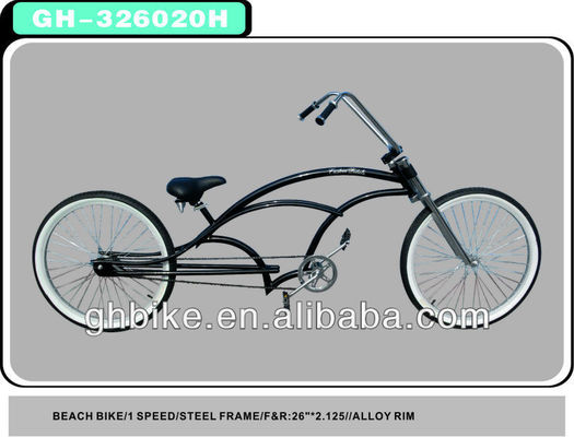 2013 Black Chopper Beach Cruiser Bicicleta Bicicleta con material de marco de acero Negro / Para el pedido