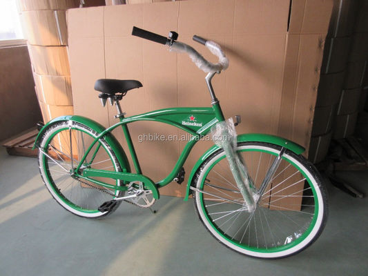 Versátil de 26 pulgadas de acero de marco de los hombres de la playa de crucero de la bicicleta para la promoción Gloss Peso 19KGS