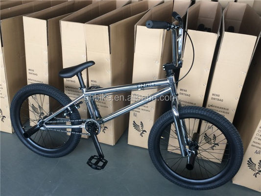 Material de tenedor de acero y tamaño de rueda de 20 pulgadas Bicicleta BMX con marco de acero cromado
