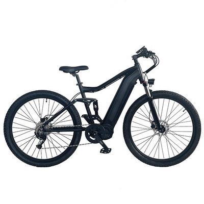 26*4&quot; Ancho del neumático 48V 1000W 17AH BAFANG Motor Medio Eléctrico Full Suspension Mountain Bike