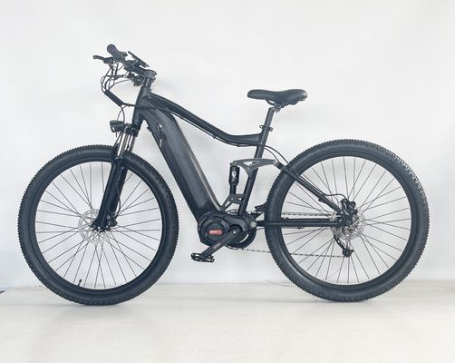 26*4&quot; Ancho del neumático 48V 1000W 17AH BAFANG Motor Medio Eléctrico Full Suspension Mountain Bike