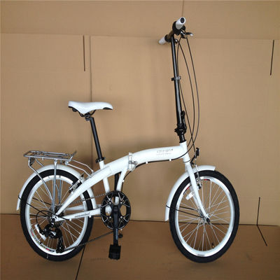 Bicicleta plegable unisex de 20 pulgadas para adultos ligera con conjunto de ruedas de aluminio de 7 velocidades