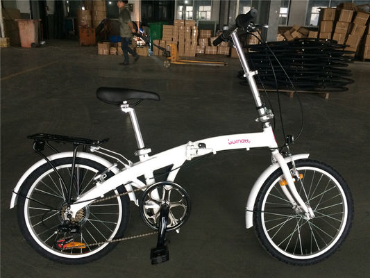 Bicicleta plegable unisex de 20 pulgadas para adultos ligera con conjunto de ruedas de aluminio de 7 velocidades