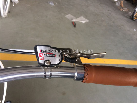 Lady Road Bike Inner 3 velocidad de Chrome Frame Bicicleta de ciudad con material de tenedor de acero 11KGS