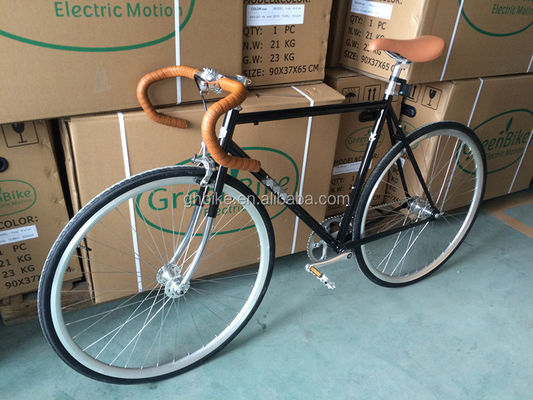 Bicicleta de velocidad fija de 700C con freno de calibre R Vintage Drop Bar Fixie Bike