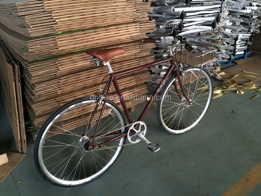 Bicicleta retro con engranaje fijo Bicicleta con porta delantera Bicicleta de carretera de 3 velocidades interna Se ordenará