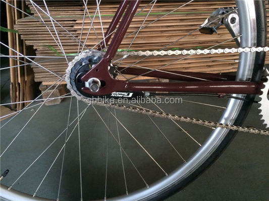 Bicicleta retro con engranaje fijo Bicicleta con porta delantera Bicicleta de carretera de 3 velocidades interna Se ordenará