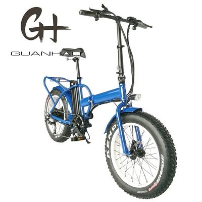 Bicicleta plegable eléctrica de 20 pulgadas con motor de eje trasero de 48V 500W motor 14AH batería de litio y velocidad máxima de 40KM / h