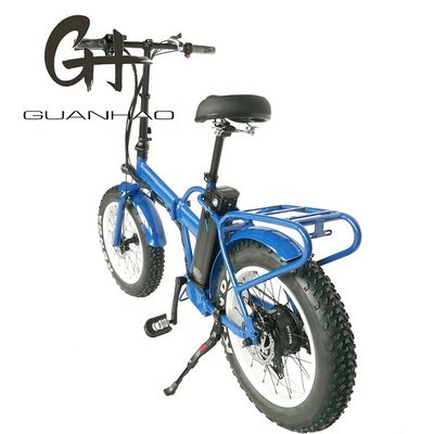Bicicleta plegable eléctrica de 20 pulgadas con motor de eje trasero de 48V 500W motor 14AH batería de litio y velocidad máxima de 40KM / h