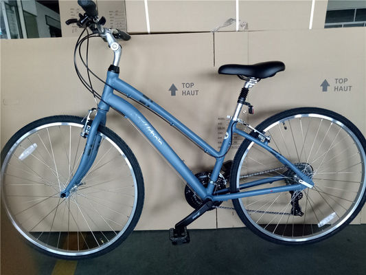 Personaliza el marco de aluminio 21S Bicicleta urbana para mujeres Bicicleta de acondicionamiento físico Bicicleta híbrida para adultos