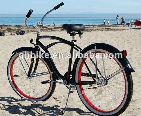 26 &quot;Hombres y Mujeres Bicicleta de crucero de playa Cualquier color Material de borde de aluminio CE Bicicleta aprobada