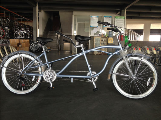 OEM 26 pulgadas para adultos Tandem Beach Cruiser Bike con 1.8m de longitud y 300kg de capacidad de carga