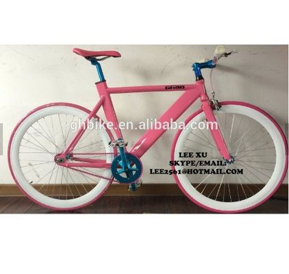 Bike de aluminio ligero con engranaje fijo 2020 Rosa 700C para una conducción fácil y divertida