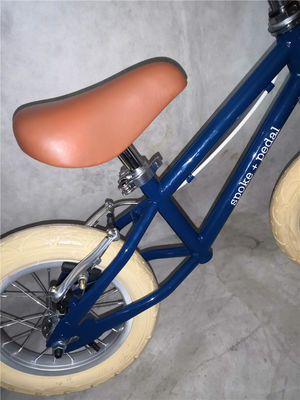 Bicicleta de acero con horquilla y marco para niños 3-5 años de edad Color azul 12 pulgadas