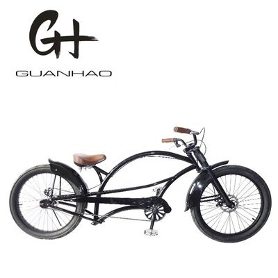 24 pulgadas de color rojo Long Chopper Cruiser Bike con 24 * 3.0 neumático y borde de aleación de aluminio