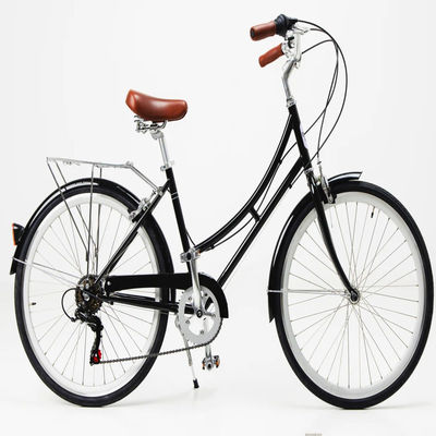 Bicicleta de velocidad única Clásica City Cruiser Bike Mujeres Paso a través de las bicicletas de las mujeres 1,8m de largo