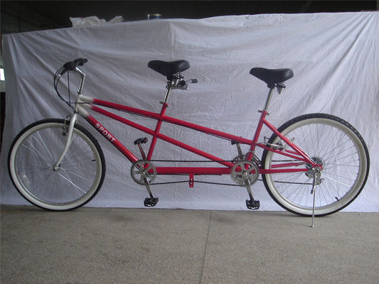 Bicicleta Tandem de marco duro de 26 pulgadas de turismo y ocio Crucero para adultos Bicicleta de doble asiento