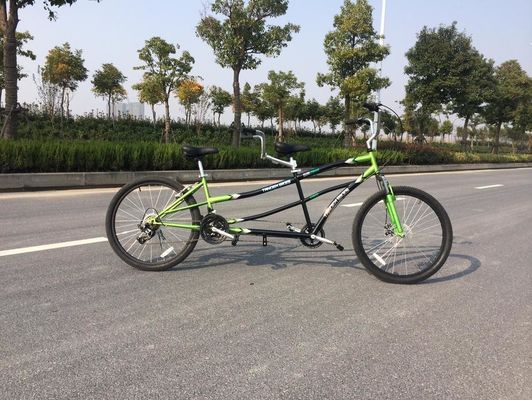 Bicicleta Tandem de doble asiento de 24 pulgadas de borde de aluminio para turismo y turismo en familia