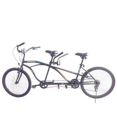 Marco de acero certificado CE 26 &quot;Shimano 7 velocidades Beach Cruiser bicicleta tándem para dos jinetes