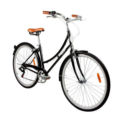 Elegante bicicleta de ciudad clásica de 7 velocidades para mujeres con borde de aluminio y neumáticos Kenda