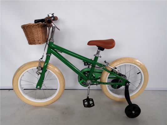 Bicicletas para niños de 16 pulgadas con ruedas de entrenamiento doble V freno y tenedor de acero