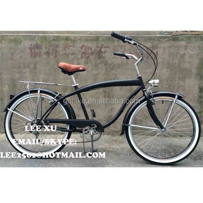 Cómodo y duradero de los hombres de 6 velocidades de la playa Cruiser bicicleta con 170MM Crankset