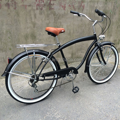 Cómodo y duradero de los hombres de 6 velocidades de la playa Cruiser bicicleta con 170MM Crankset