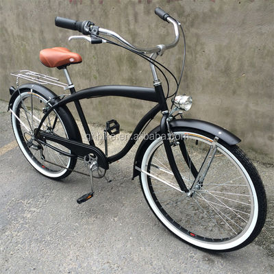 Cómodo y duradero de los hombres de 6 velocidades de la playa Cruiser bicicleta con 170MM Crankset