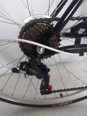 Rueda delantera y trasera V freno 7 velocidad 26 pulgadas bicicleta personalizada para mujeres adultas bici de crucero de la ciudad con marco duro