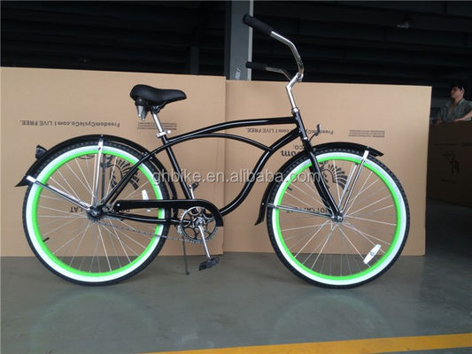 Rim de aleación de aluminio verde 26 pulgadas Schwinn Beach Cruiser Bike para hombres Peso bruto 18 kg