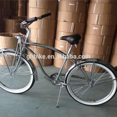 1.8m longitud 160kg capacidad de carga 26 pulgadas de cromo de velocidad única de los hombres de playa crucero bicicleta