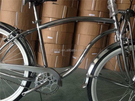 1.8m longitud 160kg capacidad de carga 26 pulgadas de cromo de velocidad única de los hombres de playa crucero bicicleta