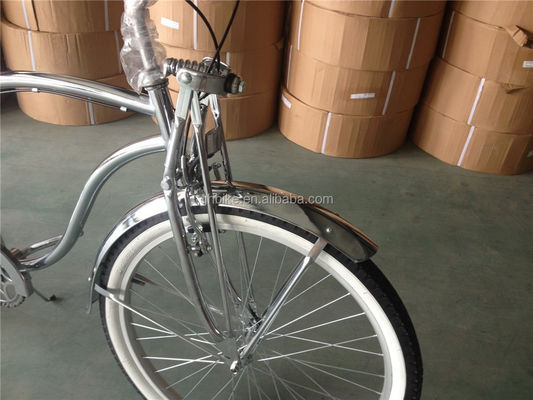 1.8m longitud 160kg capacidad de carga 26 pulgadas de cromo de velocidad única de los hombres de playa crucero bicicleta