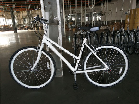 21 velocidad paso a través de mujeres Ciclo urbano Lady City Hybrid Bike con doble V freno