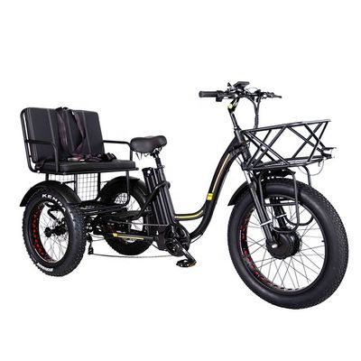 Triciclo eléctrico de aluminio ligero 48V 750W 21AH 50KM/H para pasajero adulto
