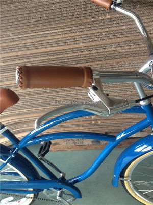 Bicicleta de playa de crucero de 26 pulgadas para hombres con portador trasero y acero de marco duro de velocidad única