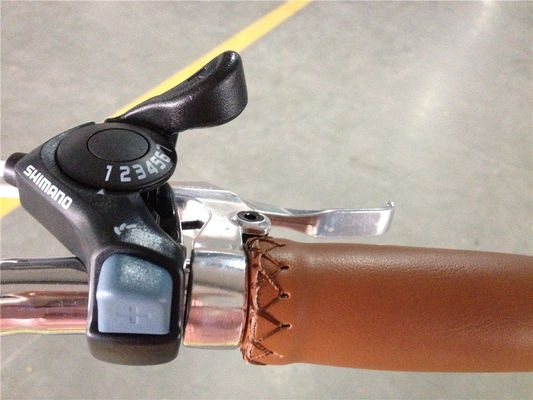15KG Mujeres paso a través de la bicicleta DAMAS CLÁSICA 7 velocidades de la bicicleta con dos cestas de diseño