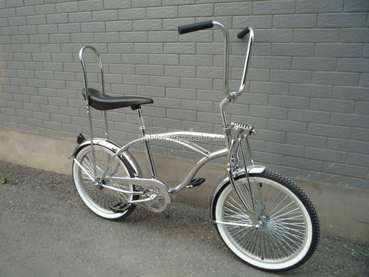 20 pulgadas de pintura cromada certificada por el CE lowrider bicicleta de playa crucero con silla de plátano