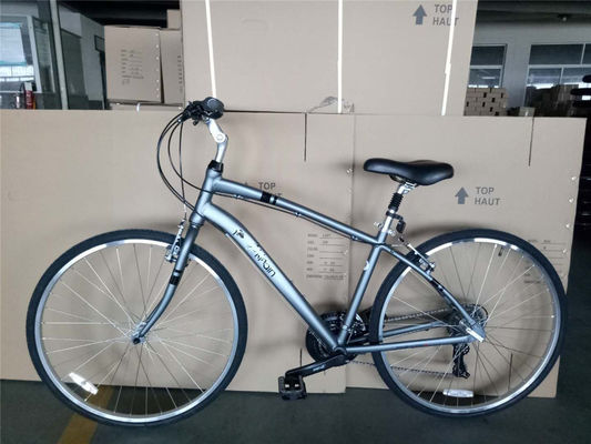21 velocidad de la bicicleta urbana de acondicionamiento físico doble V freno Comfort bicicleta híbrida sin suspensión de tenedor