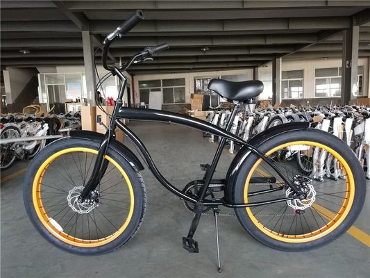 26 pulgadas 3.0 neumático de grasa neumático hombre bicicleta crucero de playa con Shimano 7 marchas y freno de disco