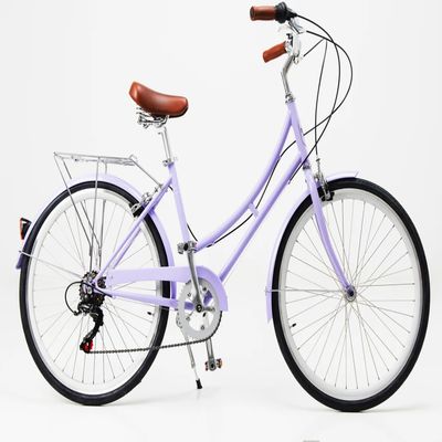 Doble V Freno 6-7 Velocidad Vintage Retro Adultos Mujeres Comfort City Cruiser Bicicletas de Mujeres con Cesta Frontal