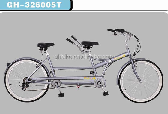 26&quot;*2.125.A / V Bicicleta de tenedor de acero de pared blanca con bicicleta plegable de dos asientos de 7 velocidades