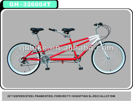 FD ShimanoTY-18 y RD ShimanoTY-18 Derrailleur 26 pulgadas Bicicleta en tándem para dos conductores