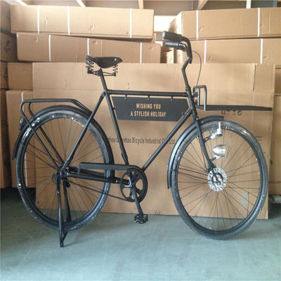 Promoción de la publicidad 28 pulgadas color verde estilo vintage adultos hombres bicicleta retro con bandera grande
