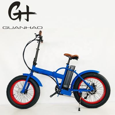 20 "4,0 Nieve Gran Grasa Pneumático Plegable Bicicleta Eléctrica con Motor de 500W y Batería de Litio de 14AH