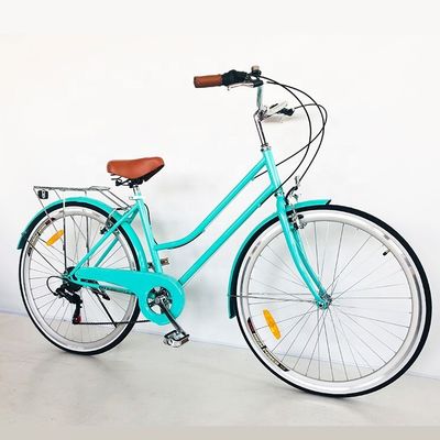 CPSC Colorido 700C CE Hi-Steel Lady City Bike con borde de aleación de aluminio y 7 velocidades